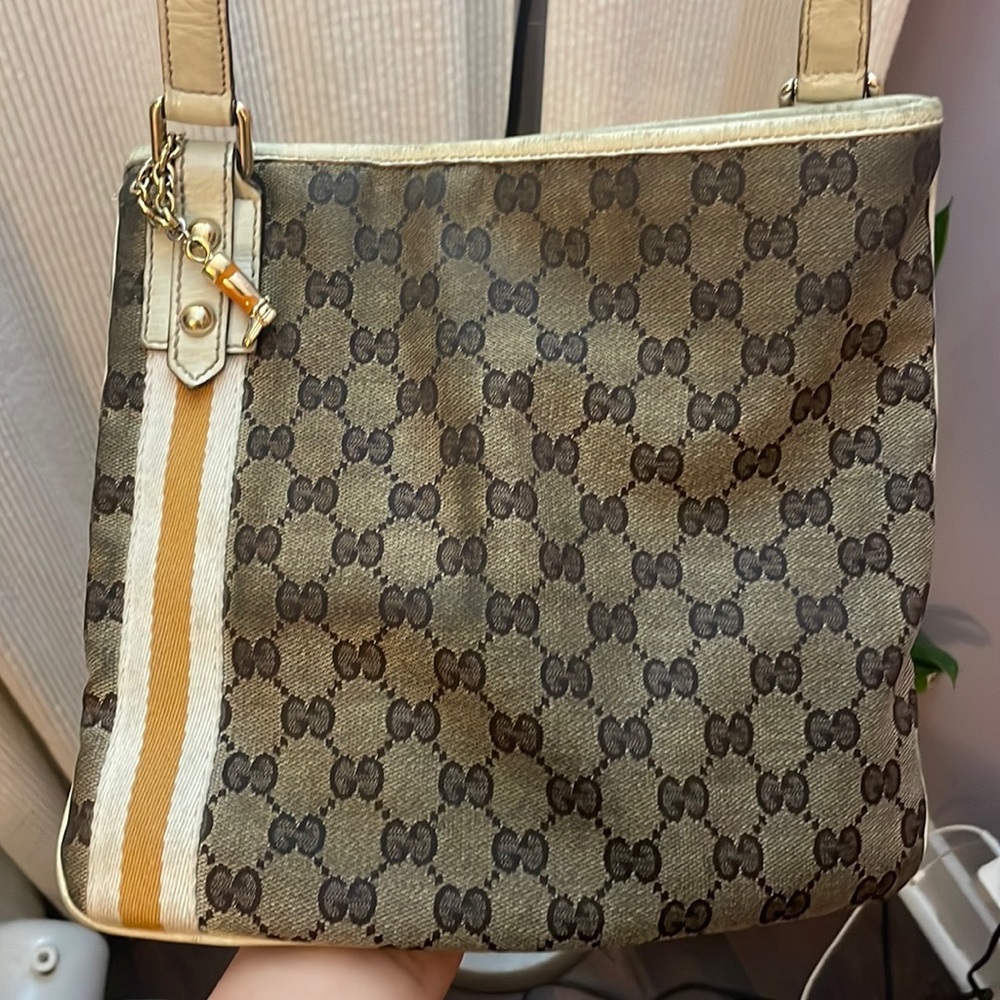 GUCCI Jolicoeur GG Canvas 1990s Vintage Crossbody Charm Bag 🔥